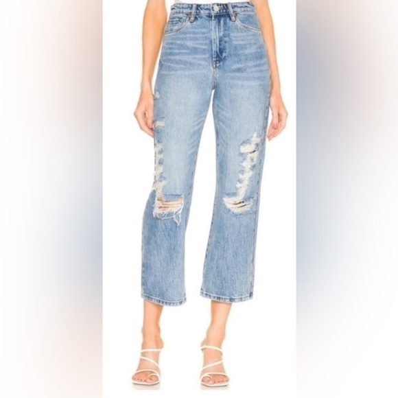 Blank NYC The Baxter Ribcage Straight Leg Distressed Jean - Light Wash - Size 25 - Picture 3 of 14